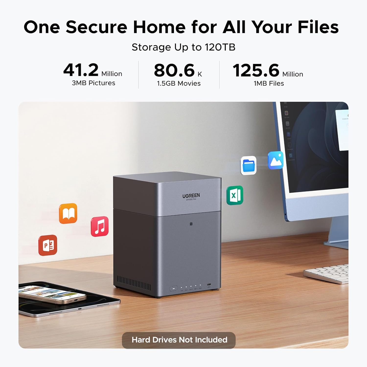UGREEN NAS DH4300 Plus 4 Bay D - Khadas Vim4 8Gb 评论和价格